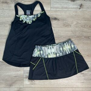 Lucky in Love Black and Green  Sm Skirt & Matching Med Top